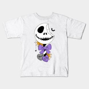 Jack Skellington Lollipop Meant to be Type 1 Large Print Kids T-Shirt